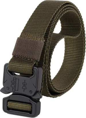 1 inch Tactical Belt for Men, Military Nylon Web Work Belts, Quick Release Buckle Belts