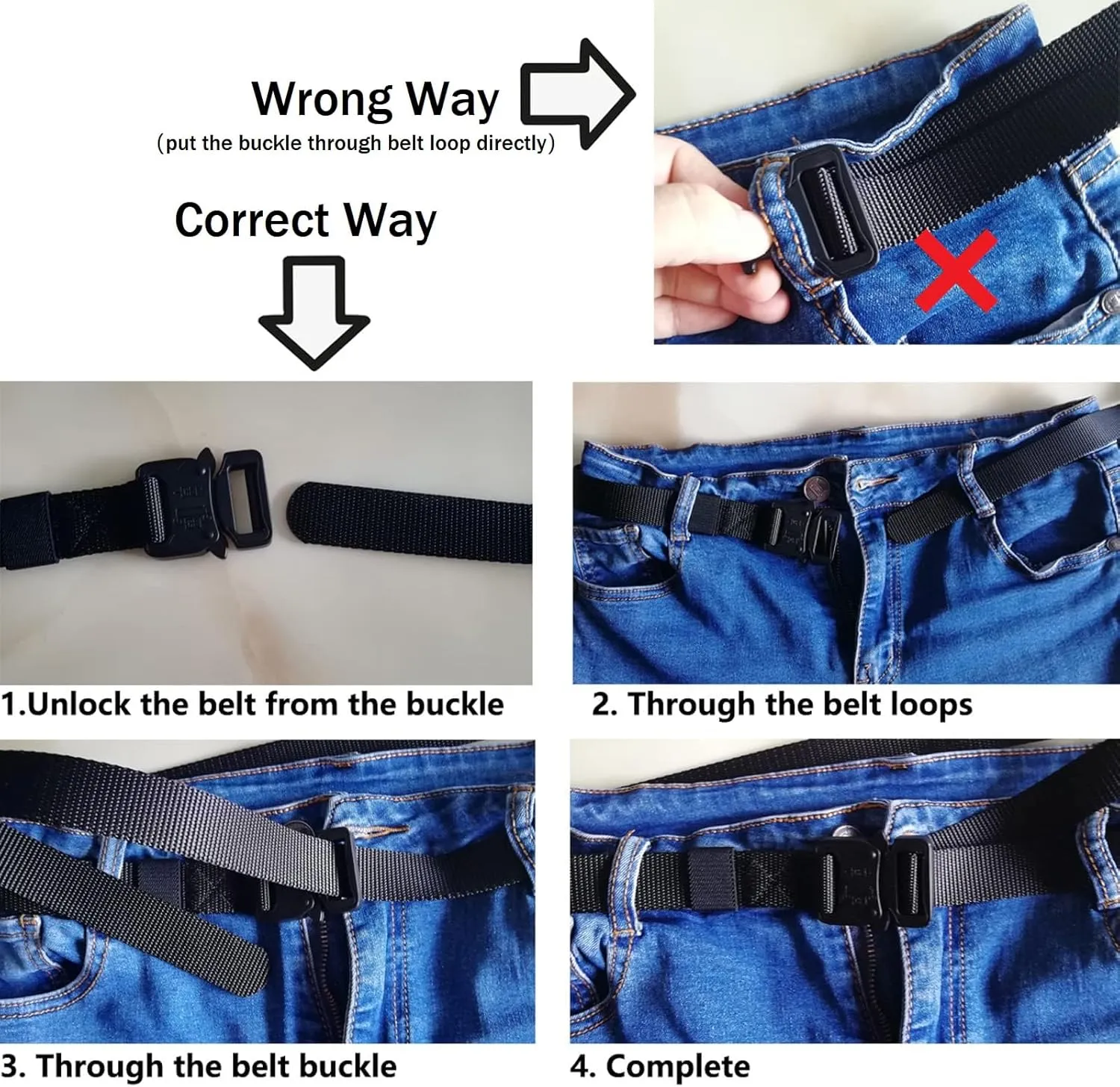 1 inch Tactical Belt for Men, Military Nylon Web Work Belts, Quick Release Buckle Belts