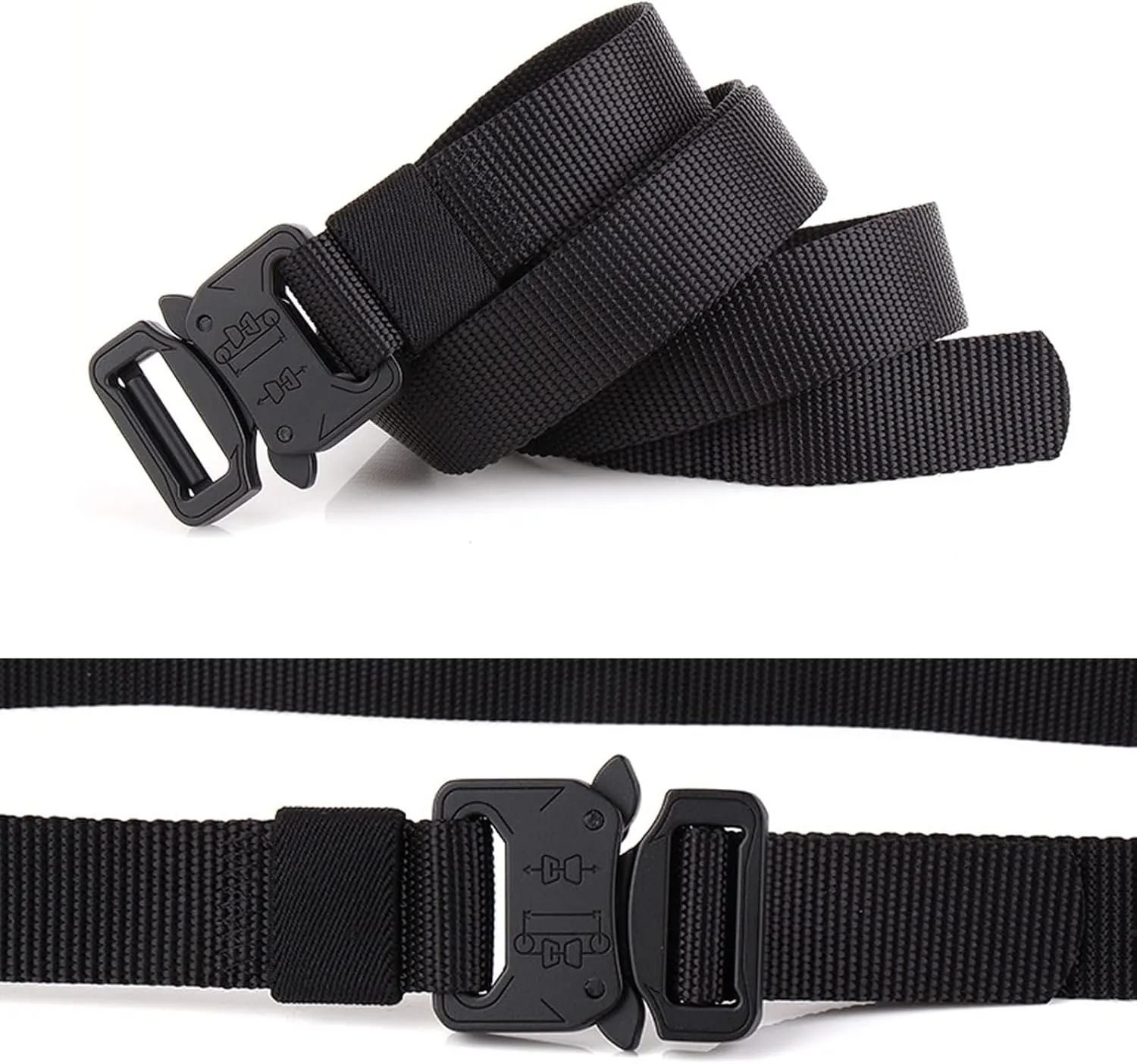 1 inch Tactical Belt for Men, Military Nylon Web Work Belts, Quick Release Buckle Belts