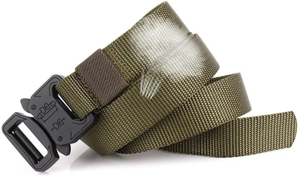 1 inch Tactical Belt for Men, Military Nylon Web Work Belts, Quick Release Buckle Belts