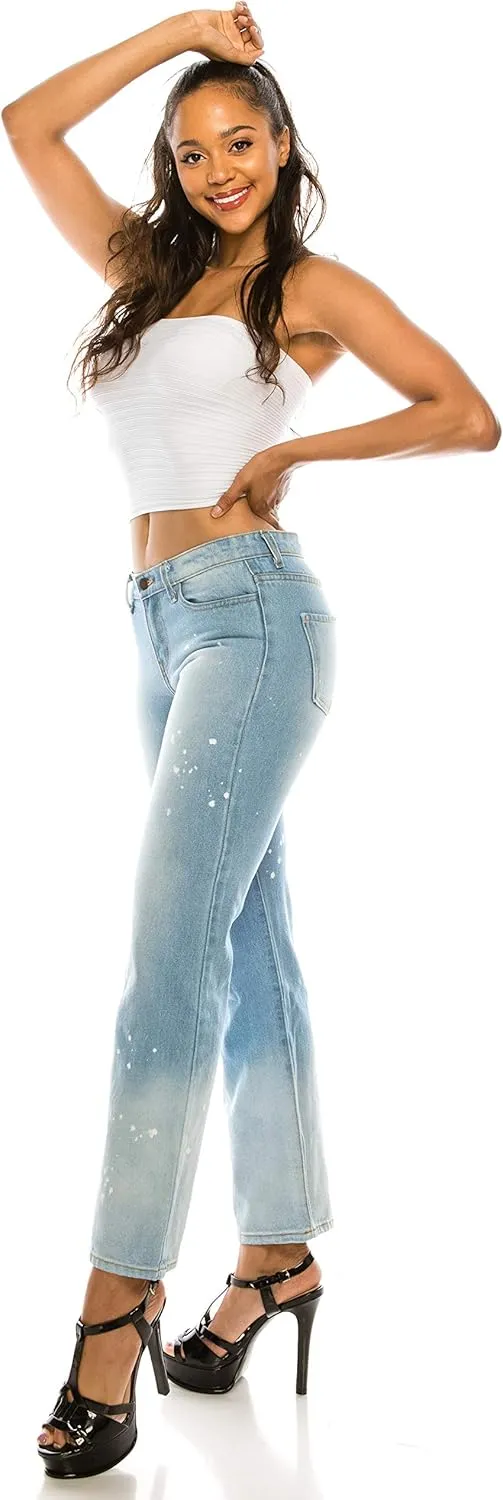 Aphrodite Boyfriend Jeans for Women - Relaxed fit Hand Sanding Stretch Fashion Distressed Ripped Denim Pants