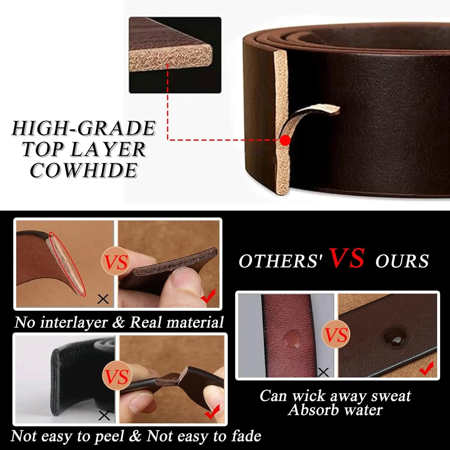 Automatic Buckle Mens Belt with Crocodile Pattern, Dress Ratchet Belts for Men, Trim to Fit-35MM Wide,A Brown,120CM/47.3''