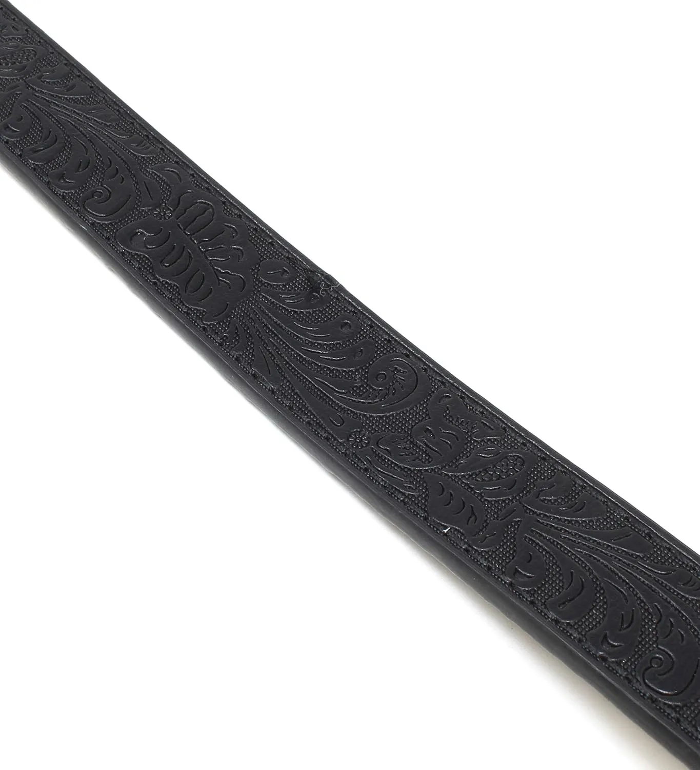 BC Belts Womens Leather Belt Strap with Embossed Western Scrollwork 1.25" Wide with Snaps