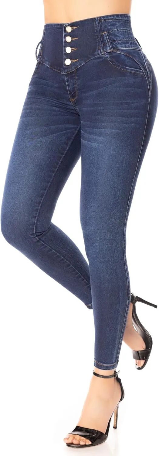 Bula, High Waist Butt Lifting Skinny Jeans - Shape wear Pantalones Colombianos Levanta Cola