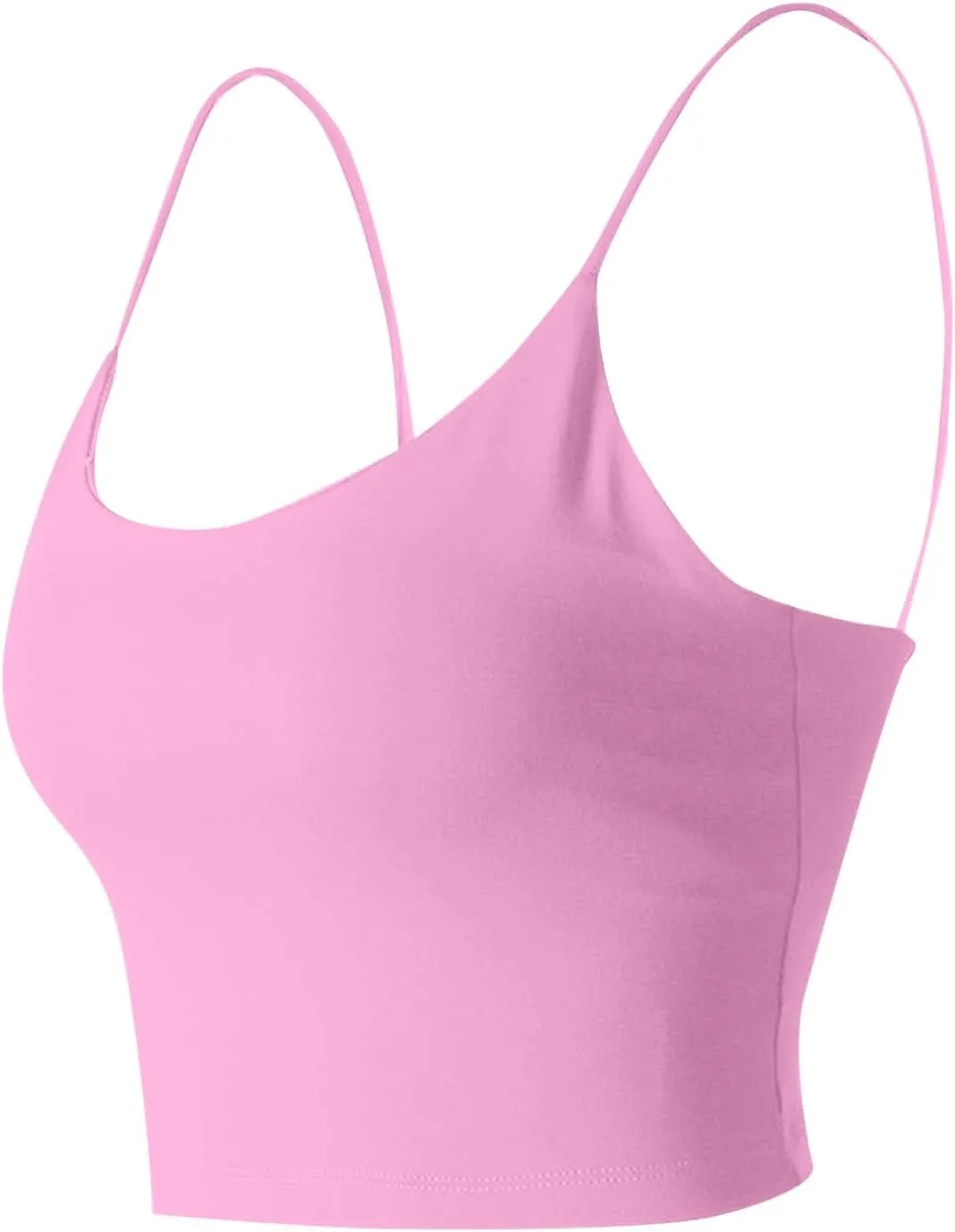 Camisole Top for Women with Bulit in Removable Bra Summer Spaghetti Strap Tanks Womens Workout Yoga Basic Cami Vest