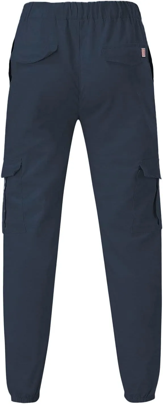 Cargo Pants for Men Big and Tall Grey Pants Slim Fit Pants Mens Sweat Pants Cargo Pants for Men Solid Casual Multiple