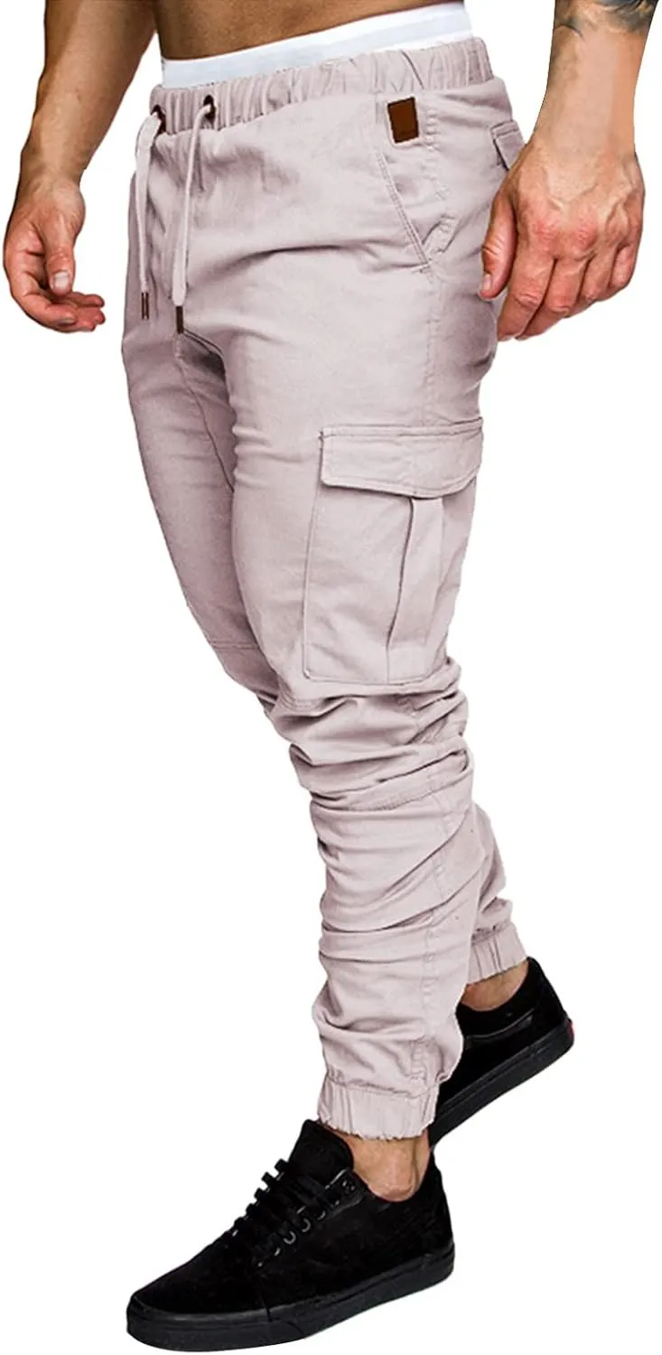 Cargo Pants for Men Big and Tall Grey Pants Slim Fit Pants Mens Sweat Pants Cargo Pants for Men Solid Casual Multiple