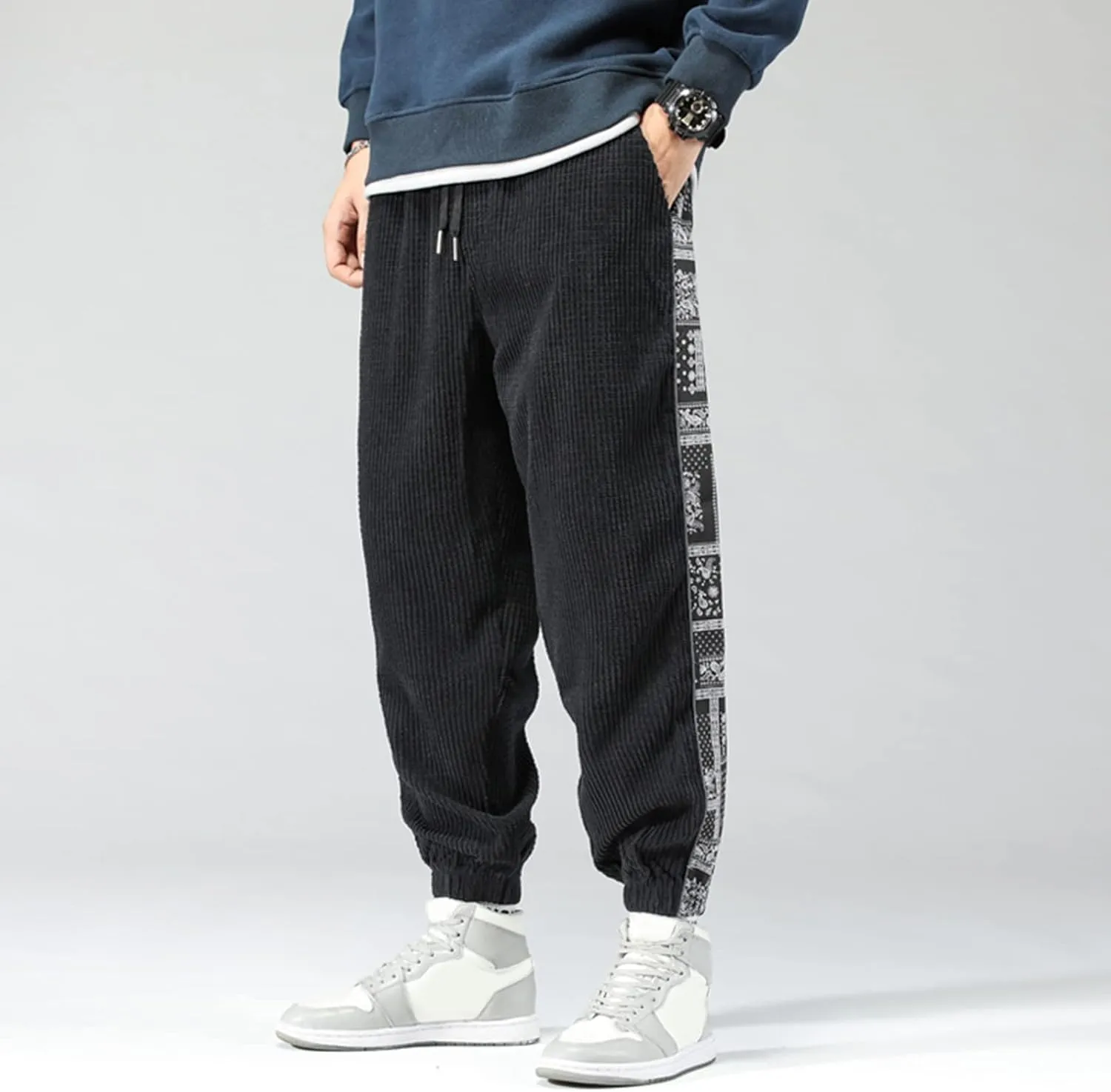 Cargo Pants for Men Big and Tall, Lightweight Mens Work Pants with Multi-Pocket Grey Pants Slim Fit Pants Mens Sweat
