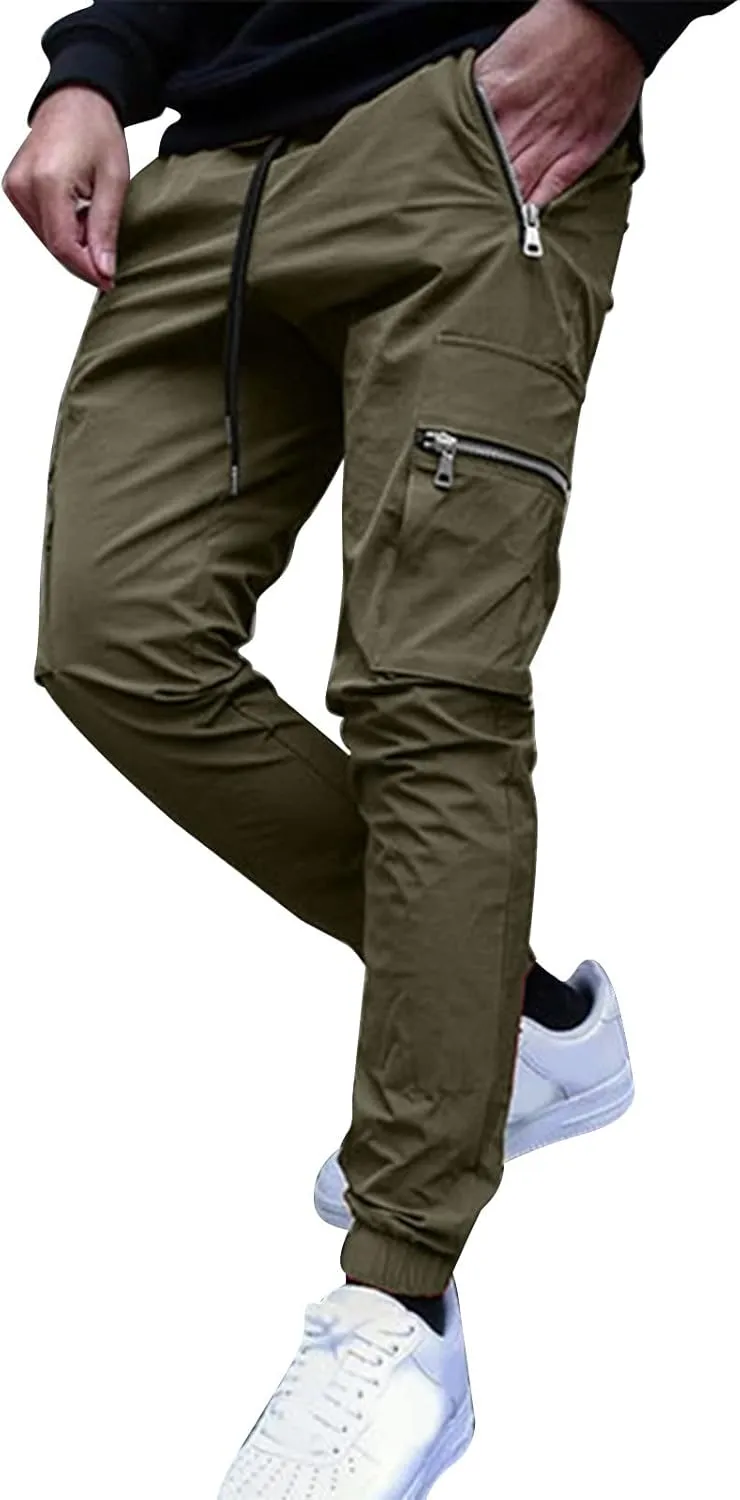 Cargo Pants for Men Big and Tall, Pants Sport Training Tapered Sweatpants Casual Athletics Joggers Mens Casual Pants