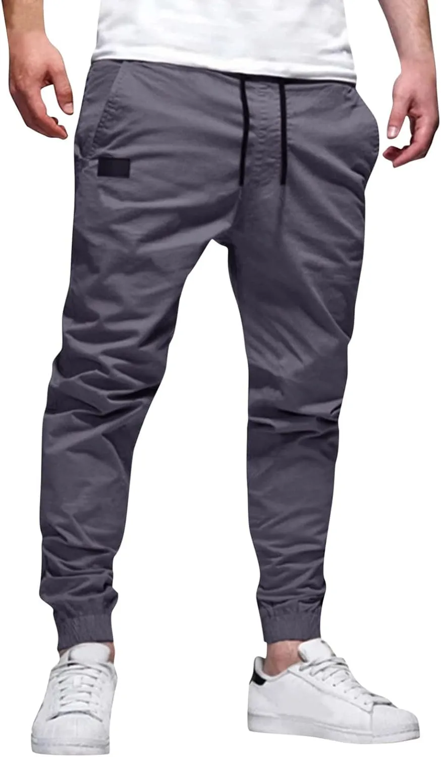 Cargo Pants for Men Big and Tall Pants Streetwear Hip Hop Harem Pants Multi-Pocket Techwear Punk Tactical Track Pants