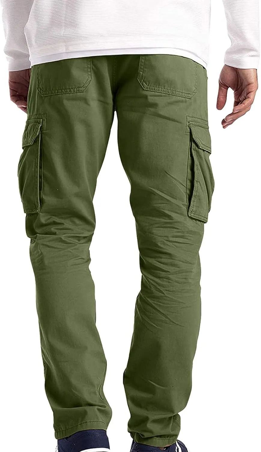 Cargo Pants for Men Joggers Pants Lightweight Sports Jogger Sweatpants Drawstring Pants Outdoor Fishing Trousers with