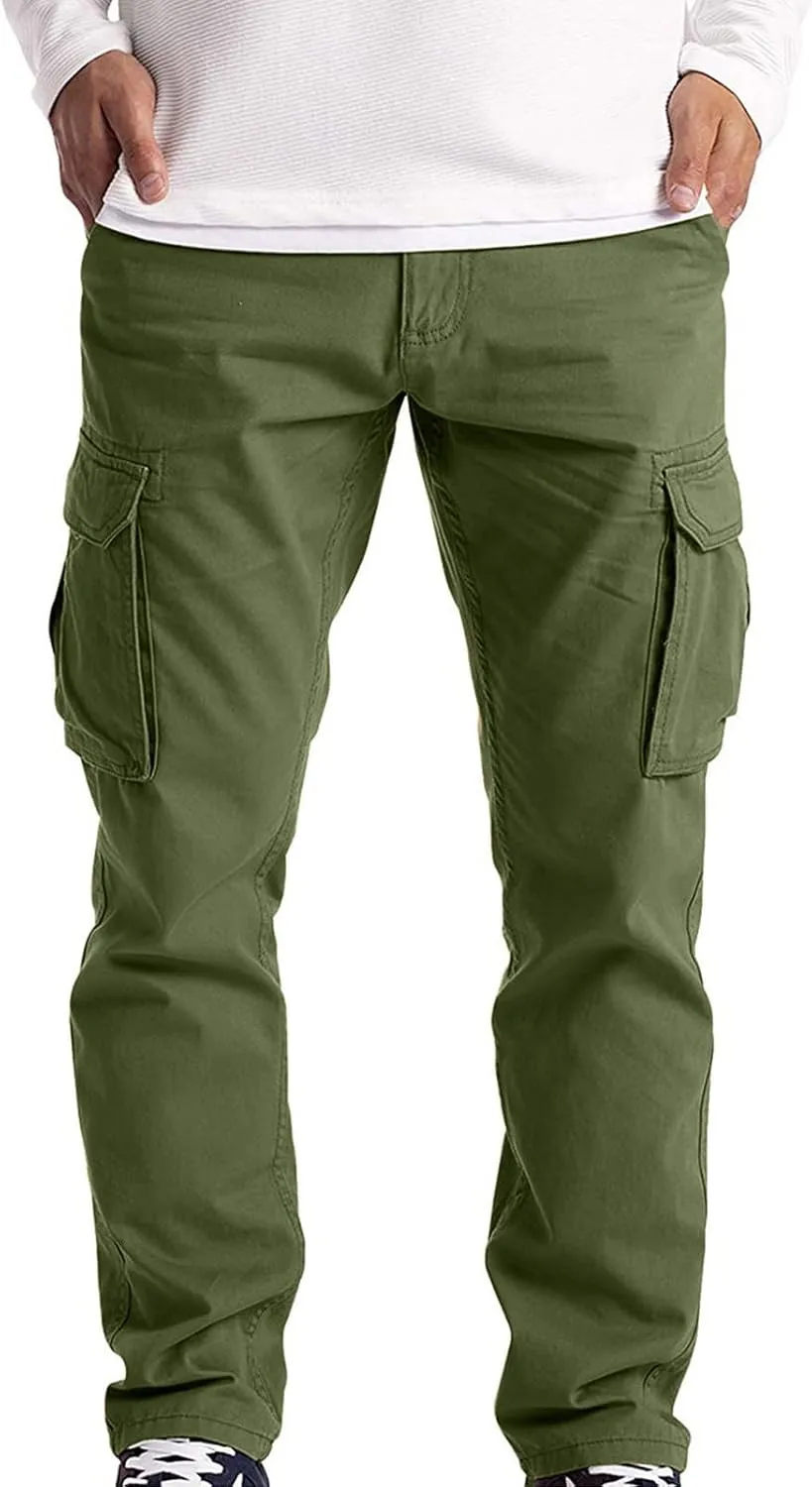 Cargo Pants for Men Joggers Pants Lightweight Sports Jogger Sweatpants Drawstring Pants Outdoor Fishing Trousers with