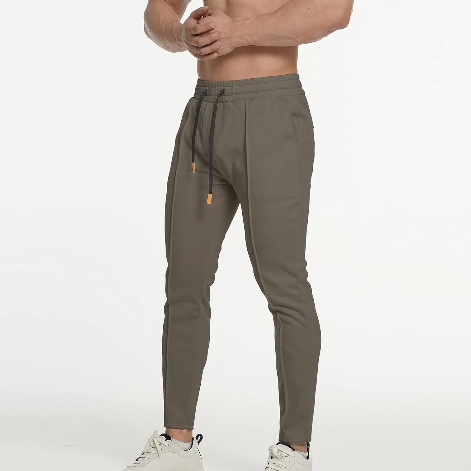Cargo Pants for Men Relaxed Fit Cotton Work Pants Jogger Open Bottom Straight Leg Sweatpants Pockets Mens Cargo Pants