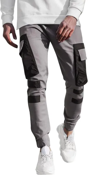 Cargo Pants for Men Relaxed Fit Mens Jogger Pants Drawstring Trousers Stretch Elastic Waist Outdoor Pants Sweatpants