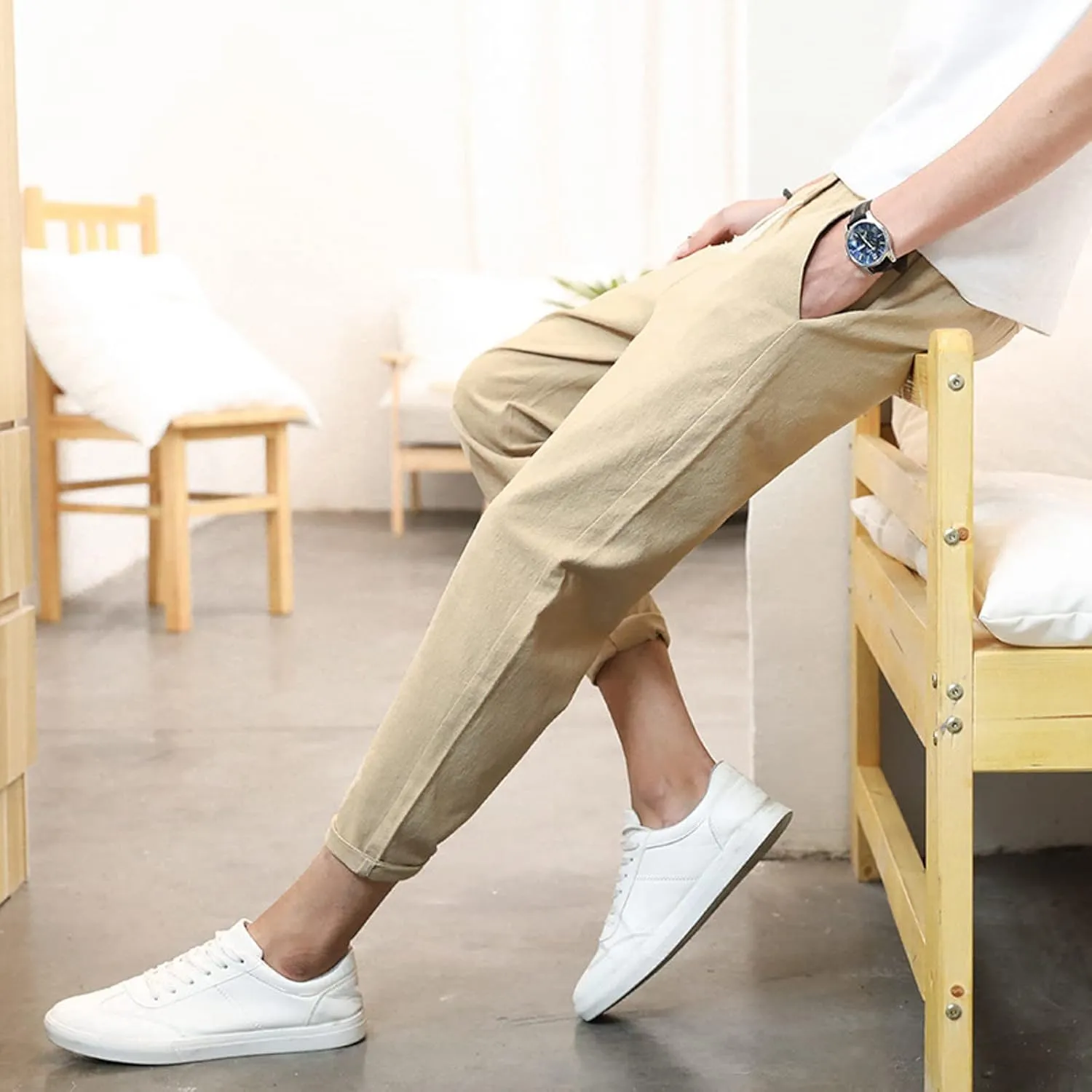Cargo Pants for Men Relaxed Fit Pants for Men Skinny Mens Dress Pants Stretch Slim Fit Business Casual Dress Pants
