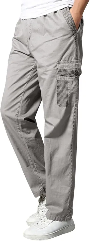Cargo Pants for Men Relaxed Fit Pants Slim Fit Active Drawstring Bottom Sports Outdoor Recreation Athletic Sweatpants