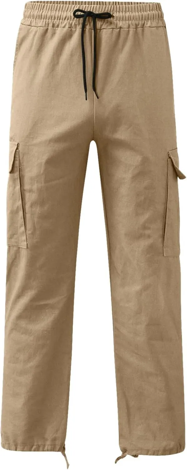 Cargo Sweatpants for Men Big and Tall Pants for Running Sweatpants Hiking Mens Sweatpants Casual Cotton Chinos Cargo