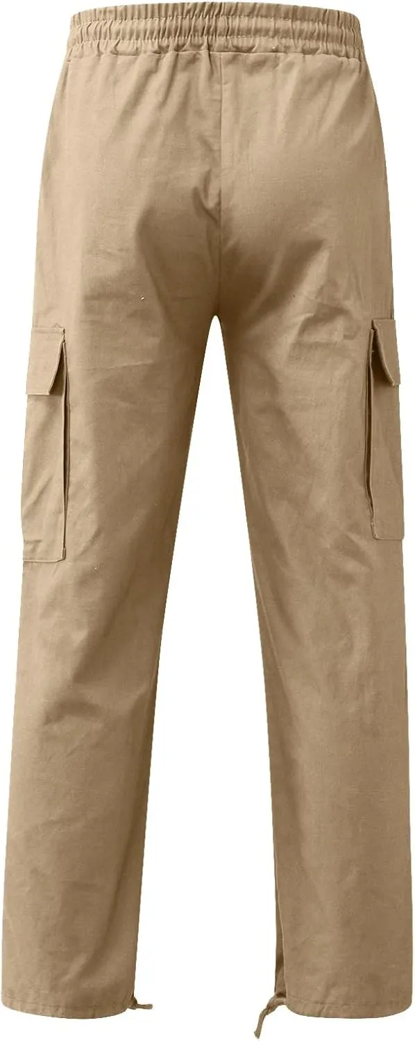 Cargo Sweatpants for Men Big and Tall Pants for Running Sweatpants Hiking Mens Sweatpants Casual Cotton Chinos Cargo