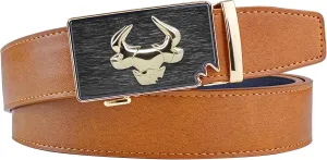 Cowboy Belt for Men Leather Ratchet Dress Belts for Jeans Adjustable Belt for Men