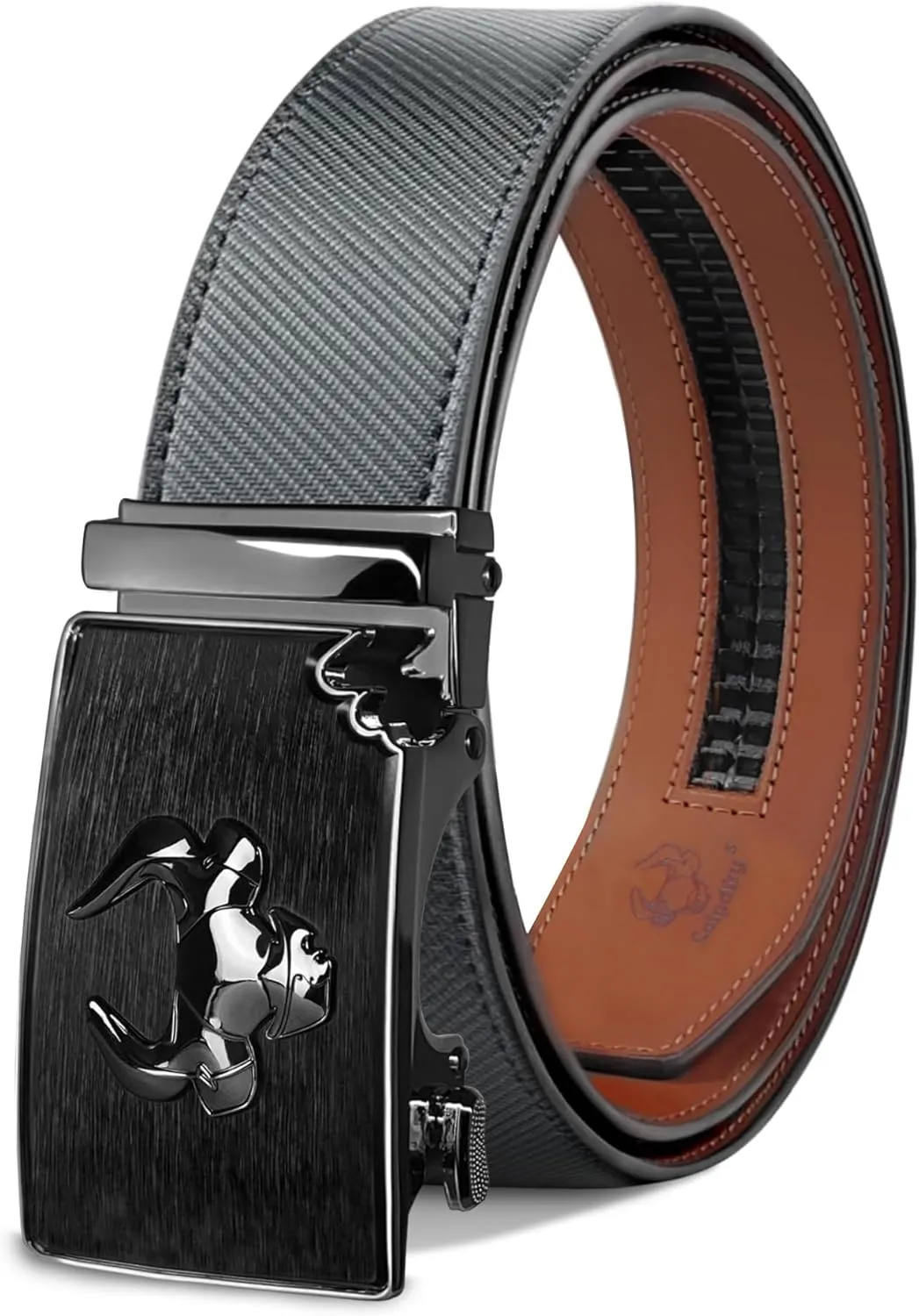 Cowboy Belt for Men Leather Ratchet Dress Belts for Jeans Adjustable Belt for Men