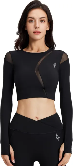 Crop Tops for Women Longline Sports Bra with Medium Support Workout Fashionable Yoga Bra with Removable Cups