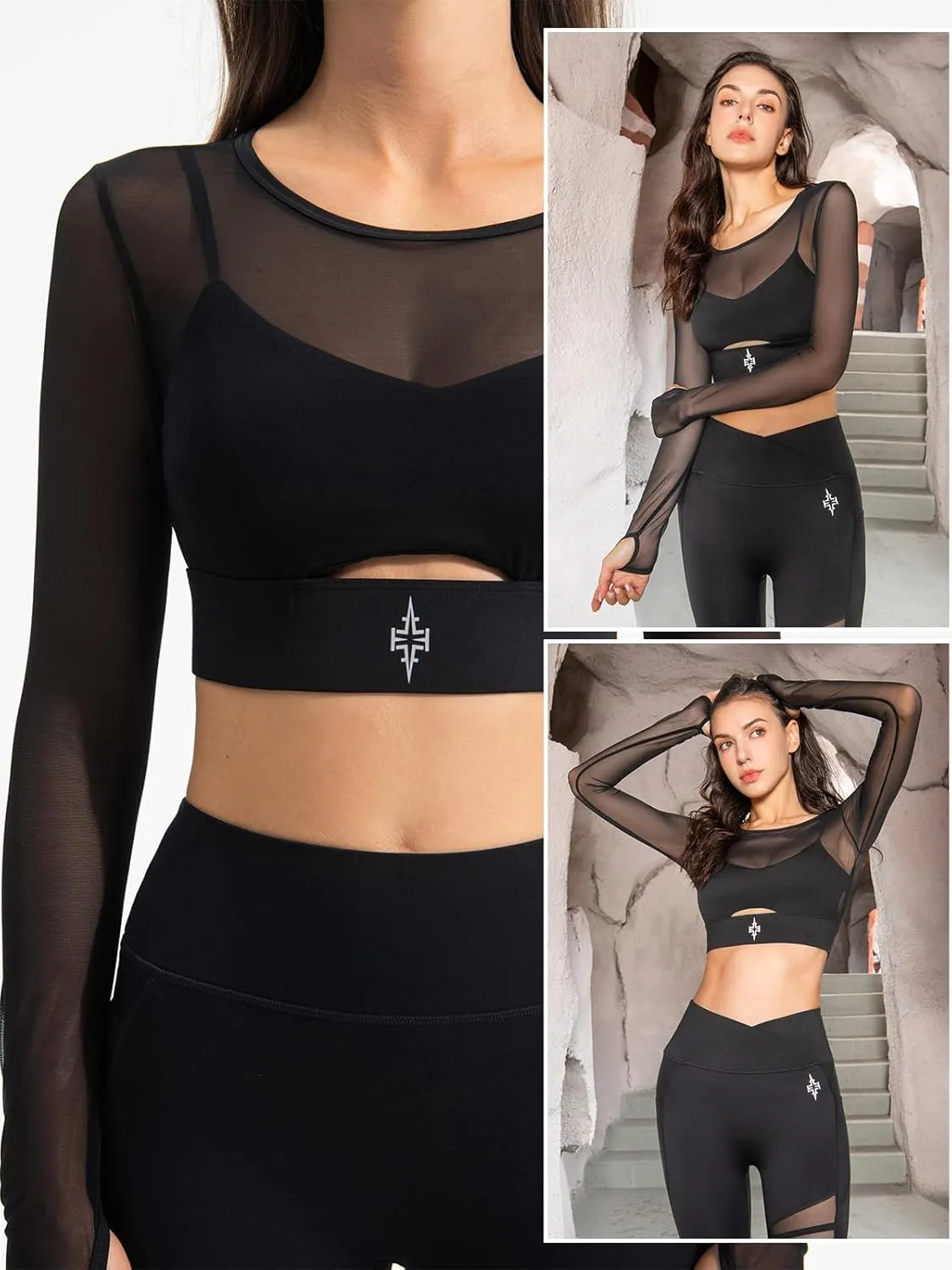 Crop Tops for Women Longline Sports Bra with Medium Support Workout Fashionable Yoga Bra with Removable Cups