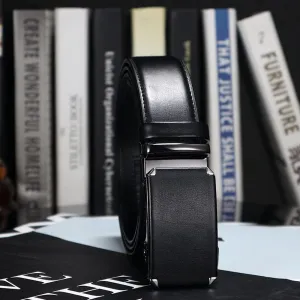 DOOPAI Mens Belt, Ratchet Belt Dress with 1 3/8" Genuine Leather, Slide Belt with Easier Adjustable Buckle, Trim to Fit