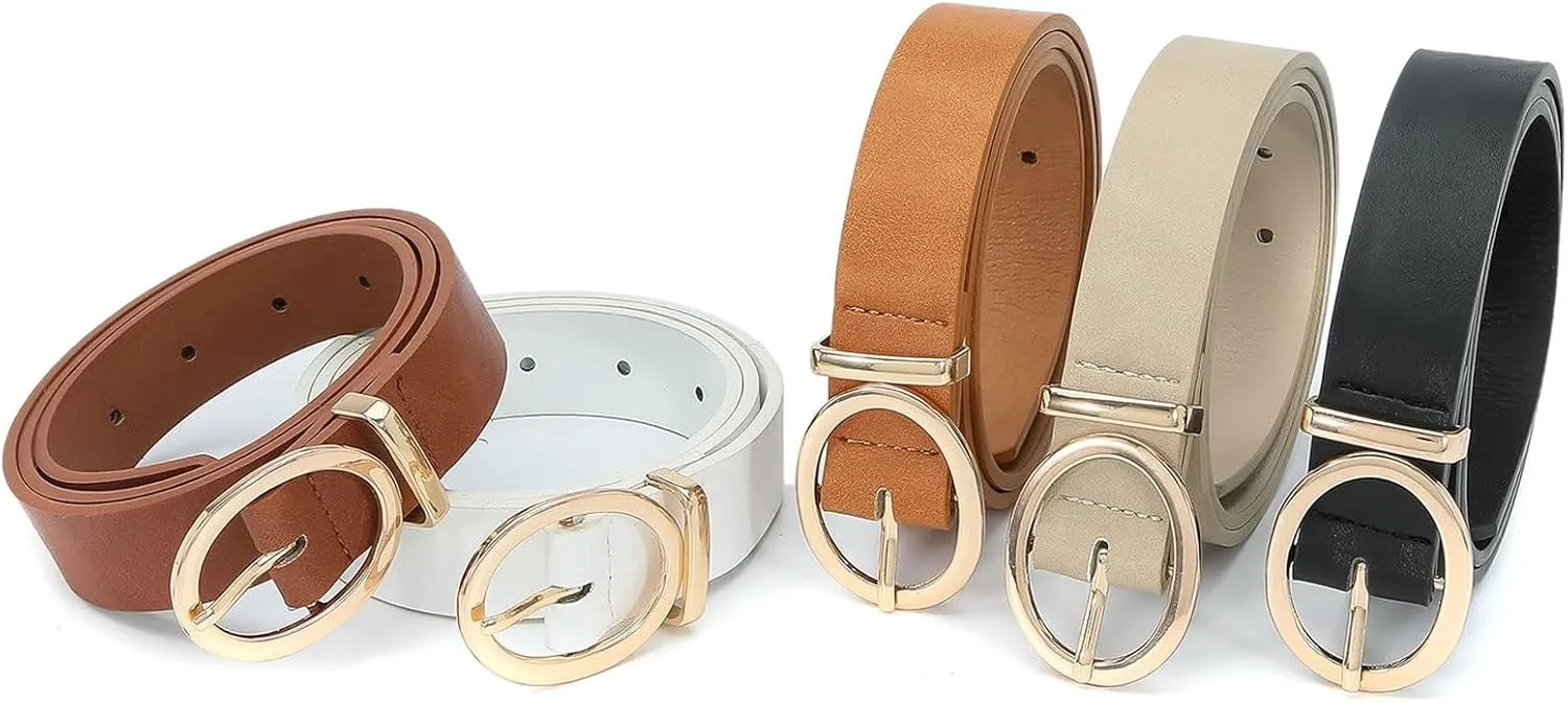 Earnda Womens Belts for Jeans Faux Leather Strap