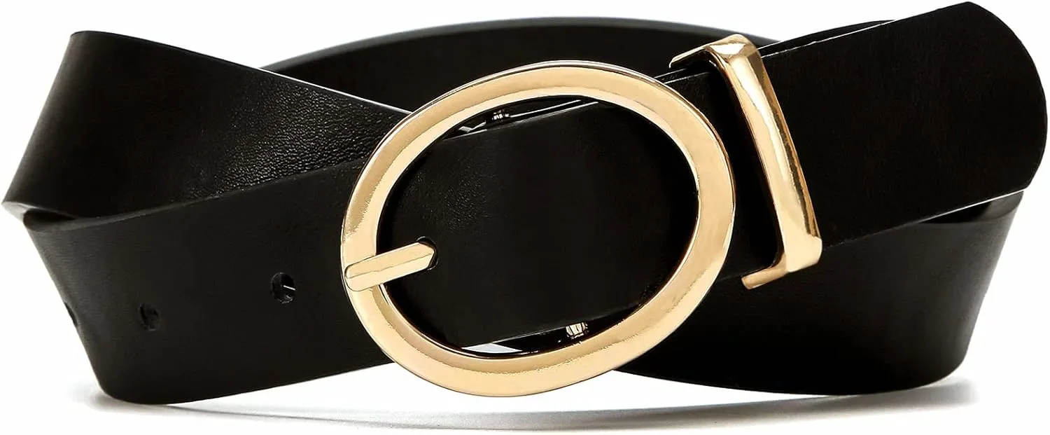 Earnda Womens Belts for Jeans Faux Leather Strap