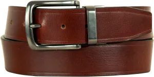 Eddie Bauer Men's Leather Belt | Casual | Everyday | Jeans | Trousers | Chinos | Metal Buckle