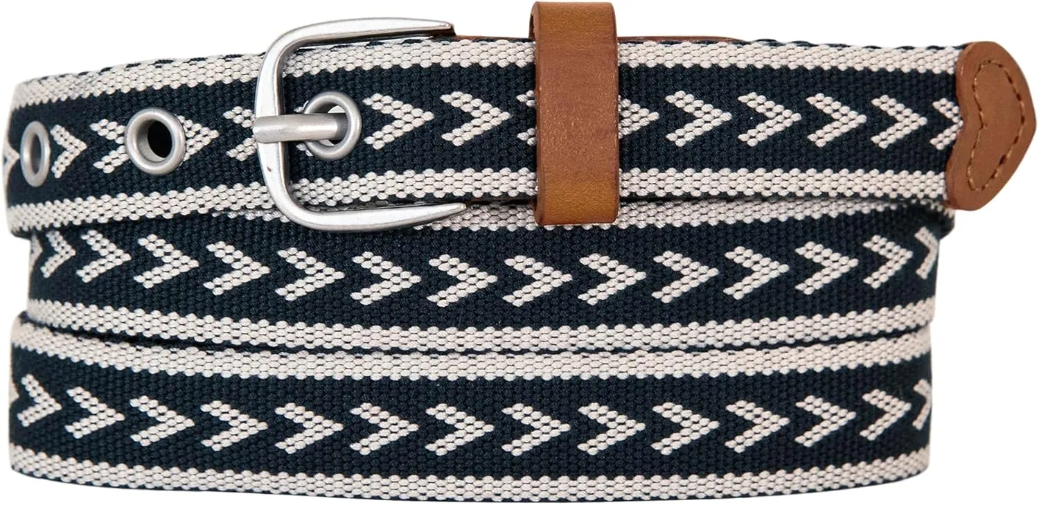 Eddie Bauer Women's Cascade Grommet Webbing Belt with Metal Buckle