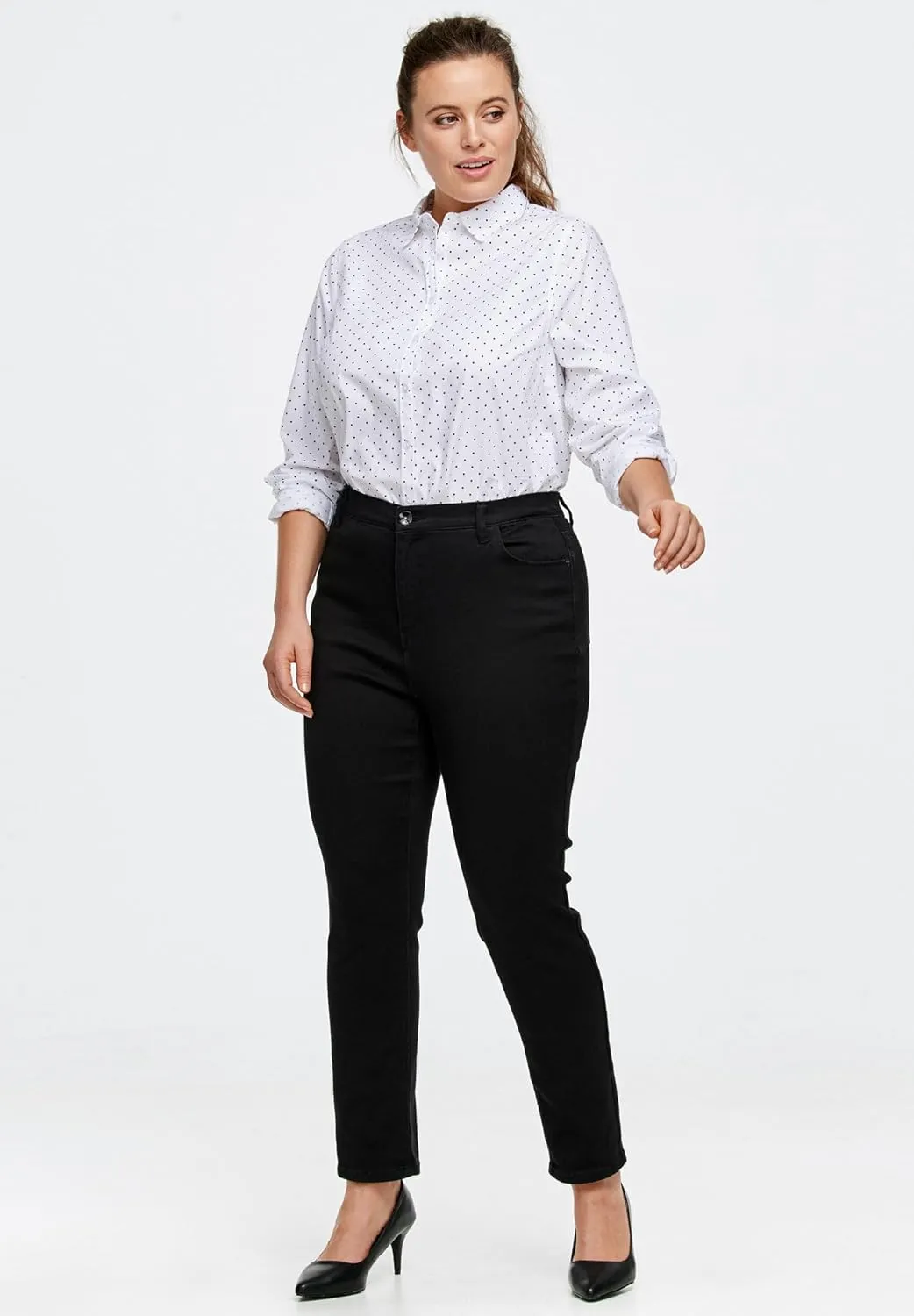 ellos Plus Size High-Waist Skinny Jeans