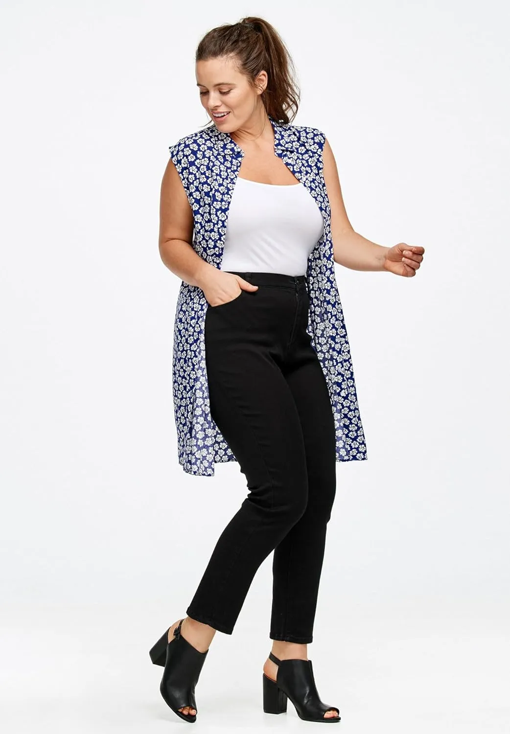 ellos Plus Size High-Waist Skinny Jeans