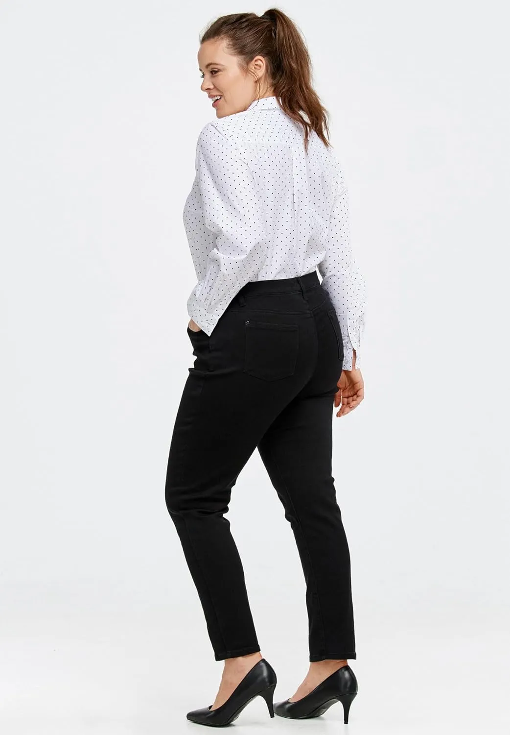 ellos Plus Size High-Waist Skinny Jeans
