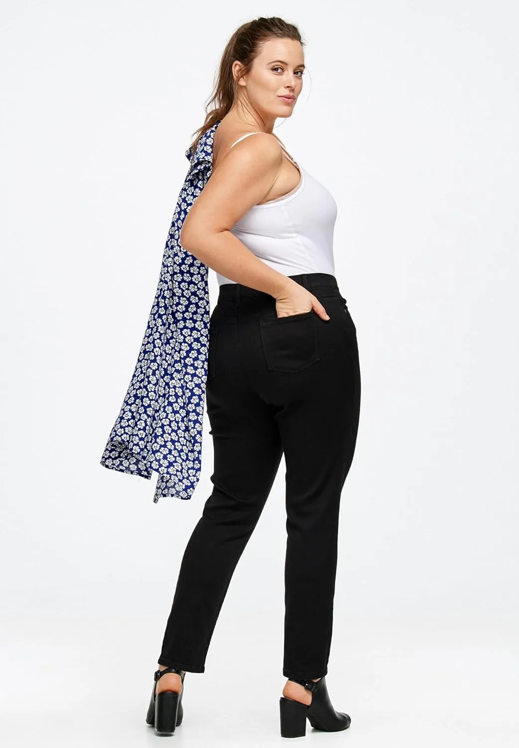 ellos Plus Size High-Waist Skinny Jeans