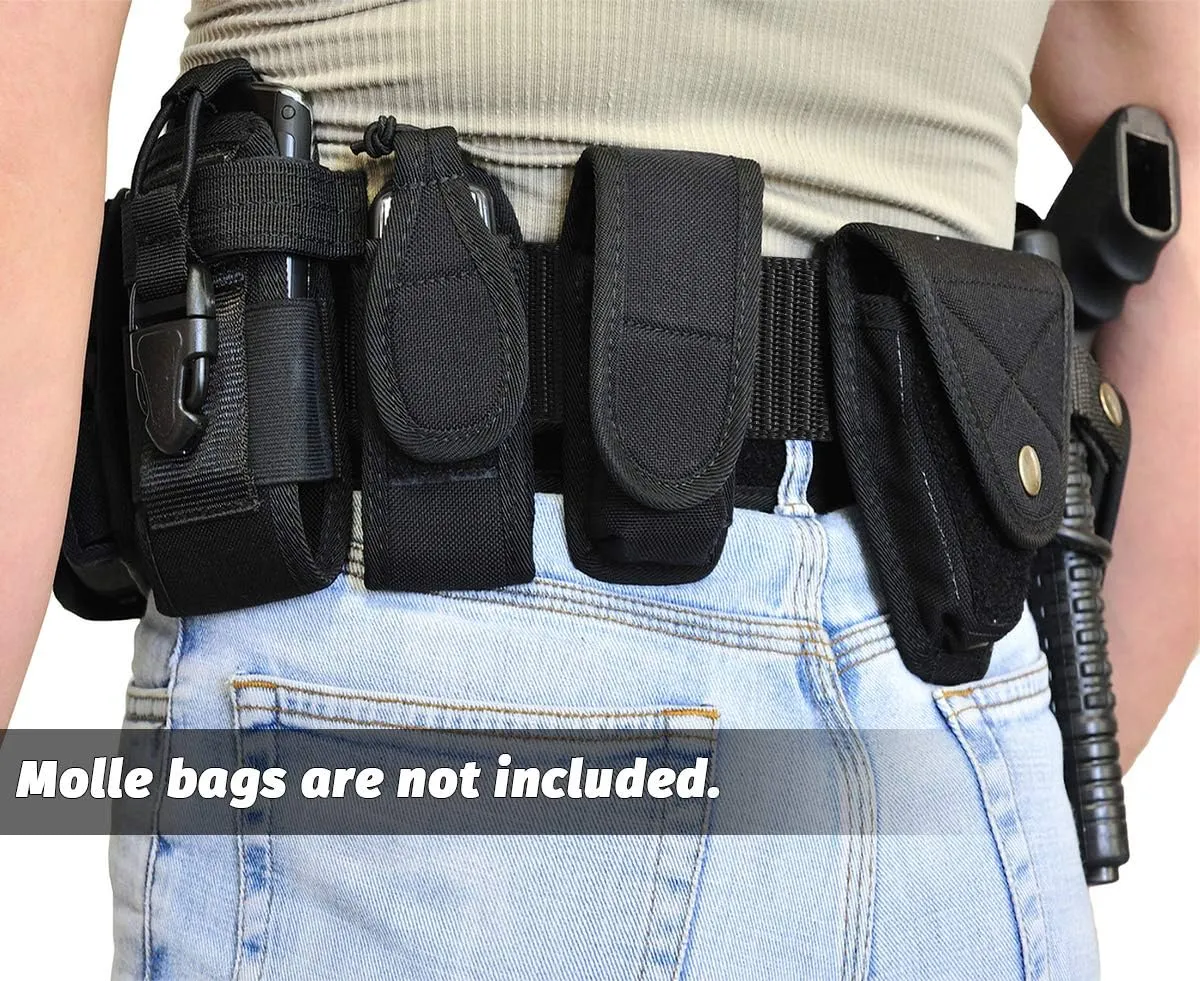 FAIRWIN Men's Tactical Belt, 2 Pack 1.5 Inch Military Tactical Belts for Men, Web Belt Nylon Belt - Work Tool Belt