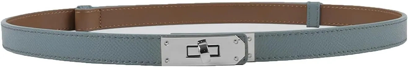 FENLDY Adjustable Thin Belts For Womens Skinny Belts For Dresses Womens Solid Color Alloy Turn Lock Belts For Jeans