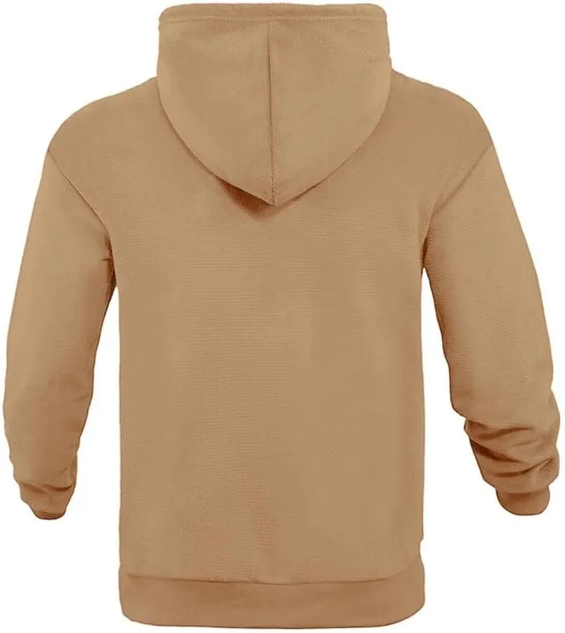 FMCHICO Hoodies for Men Full Zip Up Sherpa Lined Jackets Casual Loose Fit Lightweight Sports Coats