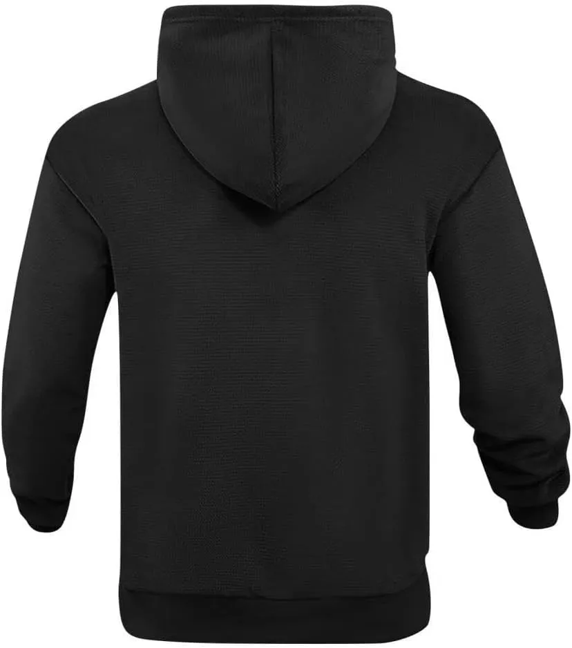 FMCHICO Hoodies for Men Full Zip Up Sherpa Lined Jackets Casual Loose Fit Lightweight Sports Coats