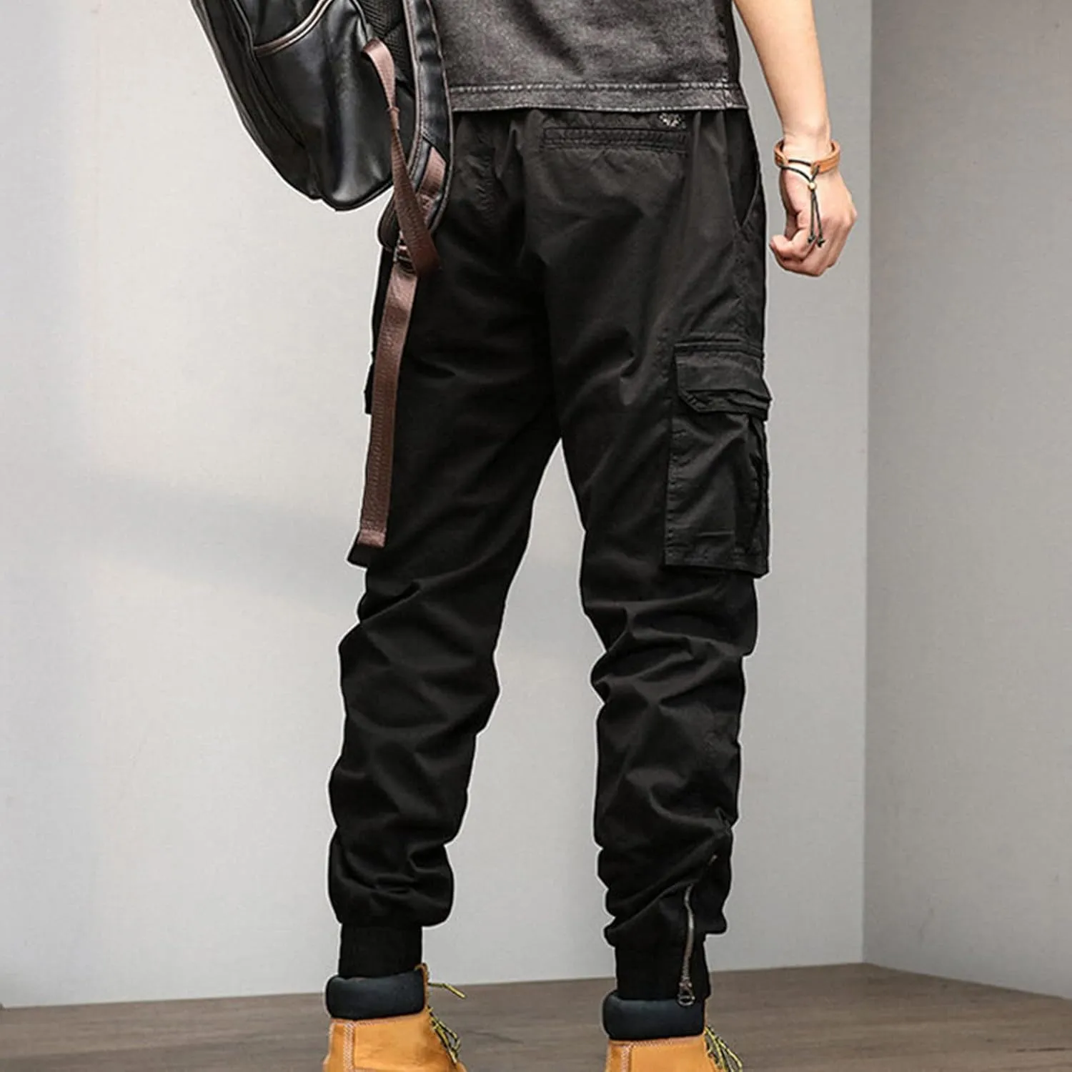 GIERIDUC Men's Essentials Fleece Sweatpants Mens Relaxed Fit Khaki Pants Tactical Work Pants for Men Olive Green Chino Pants