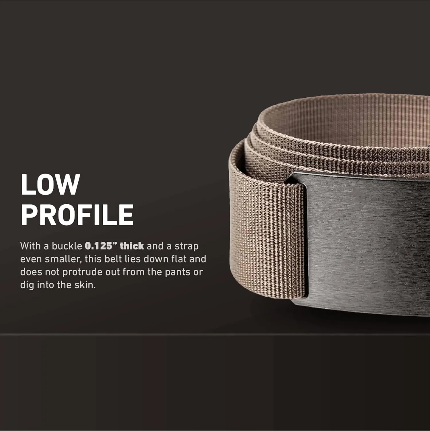 GRIP6 Gunmetal Belt: Durable Belts for Men & Women, Versatile Nylon Tactical Belt for Work, Golf, Casual & Outdoor Use