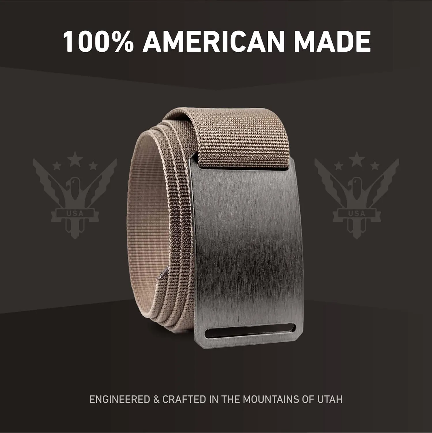 GRIP6 Gunmetal Belt: Durable Belts for Men & Women, Versatile Nylon Tactical Belt for Work, Golf, Casual & Outdoor Use