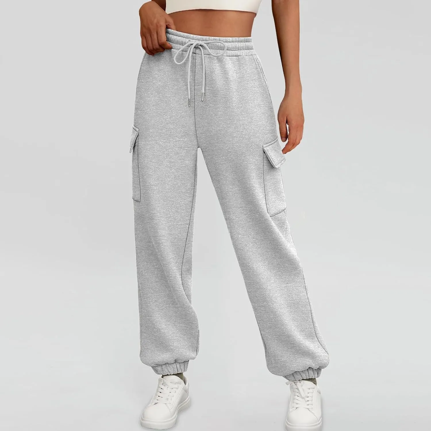 Hands Jogger for Women Comfortable Relaxed Fit Sweatpant Running Hiking Jogger High Waisted Trousers Pant Pockets