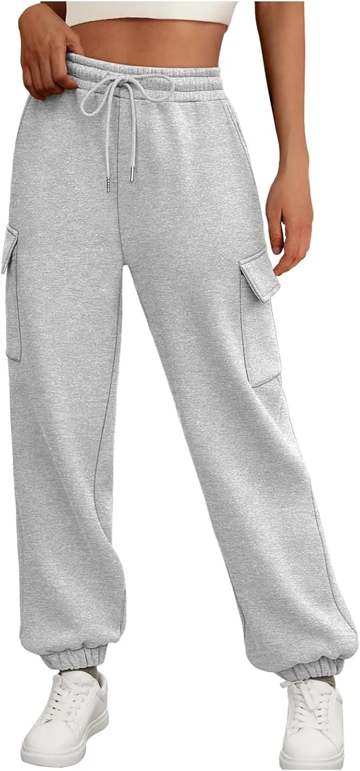 Hands Jogger for Women Comfortable Relaxed Fit Sweatpant Running Hiking Jogger High Waisted Trousers Pant Pockets