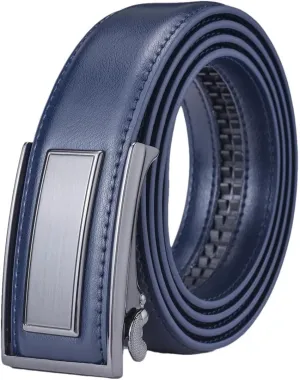 Hgvcfcv Men's Leather Ratchet Dress Belt With Adjustable Automatic Sliding Buckle Mens Belt
