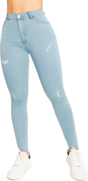 High-Rise Push-Up Jeans Pantalones Levanta Cola Colombianos Originales