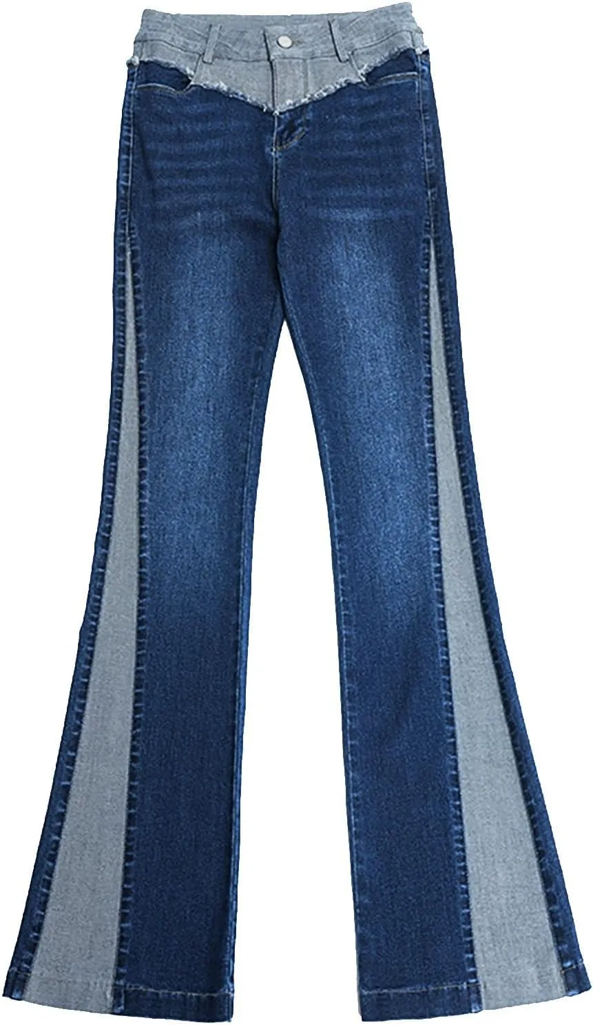 High Waisted Bell Bottom Jeans for Women Flare Jeans Skinny Stretch Wide Leg Jeans for Women Trendy,Patchwork Pants