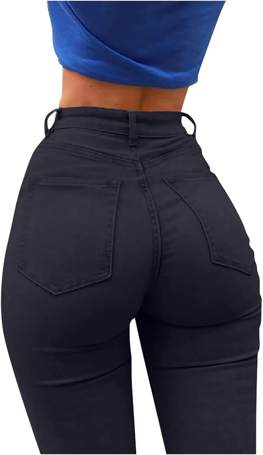High Waisted Skinny Jeans for Women Stretch Skinny Butt Lifting Jeans Denim Pants Casual Slim Fit Pants with Pockets