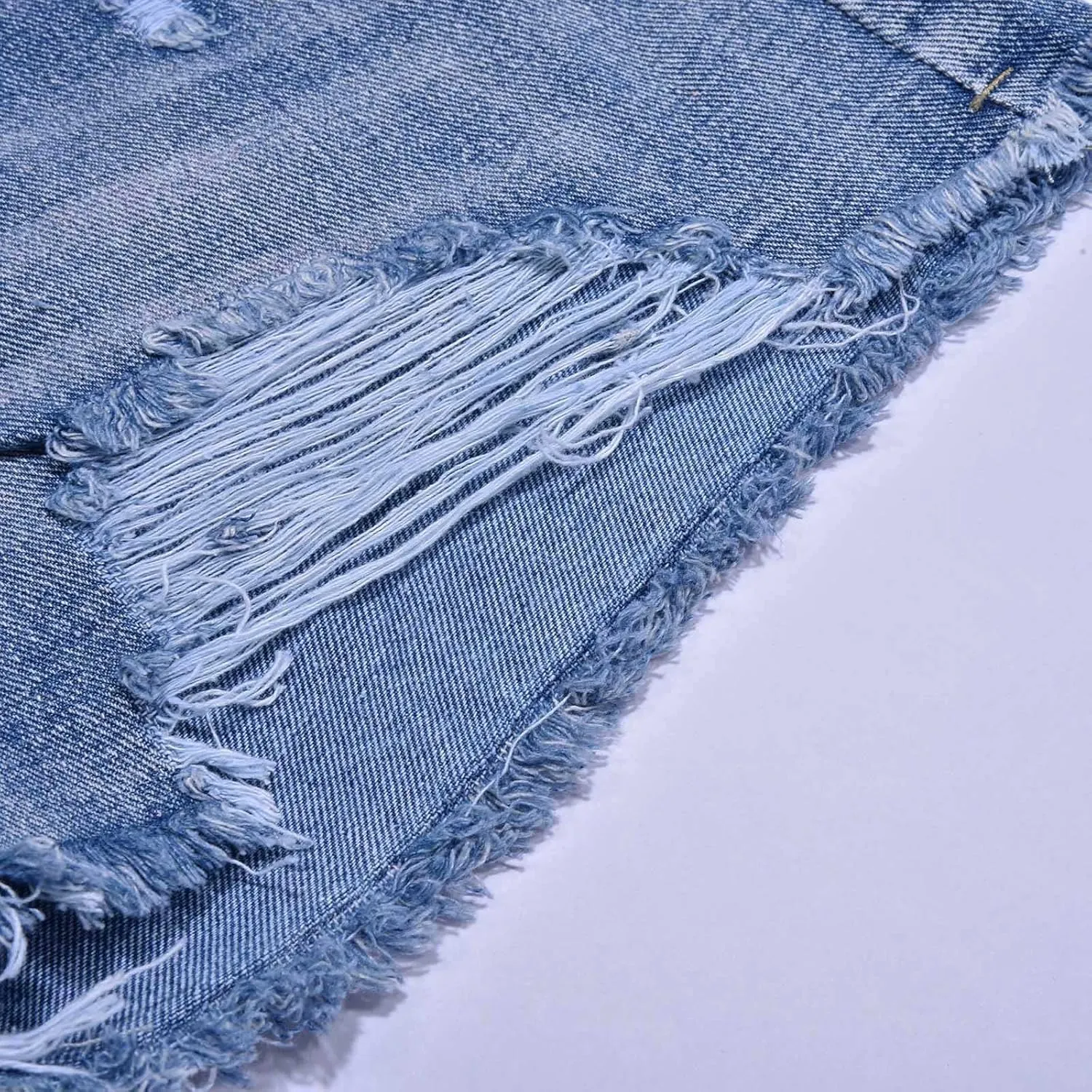 Jean Shorts for Women Denim High Waisted Stretchy Summer 2024 Casual Frayed Denim Short Pull On Hot Shorts Trendy