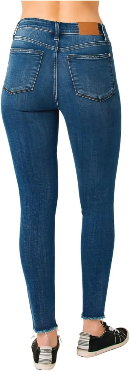 Judy Blue High Rise Distressed Skinny Jeans